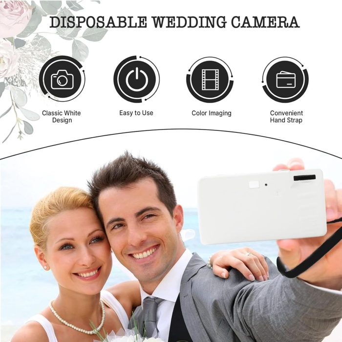 8 Pack of Disposable Cameras for Wedding Bulk Single Use Flash 35mm 17 Film 200 ISO Film Camera for Birthday Concert Travel Anniversary Party Supplies - Image 4